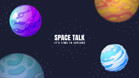 Planets in Outer Space Youtube Design Template