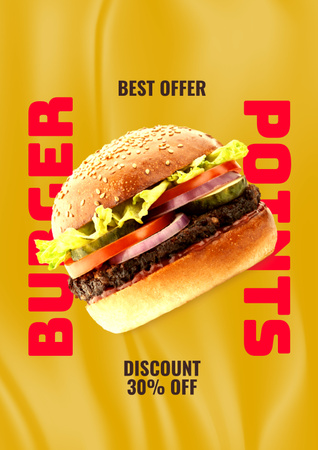 Szablon projektu Tasty Burger Sale Offer Poster