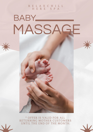 Masážní služby pro miminka Poster Šablona návrhu