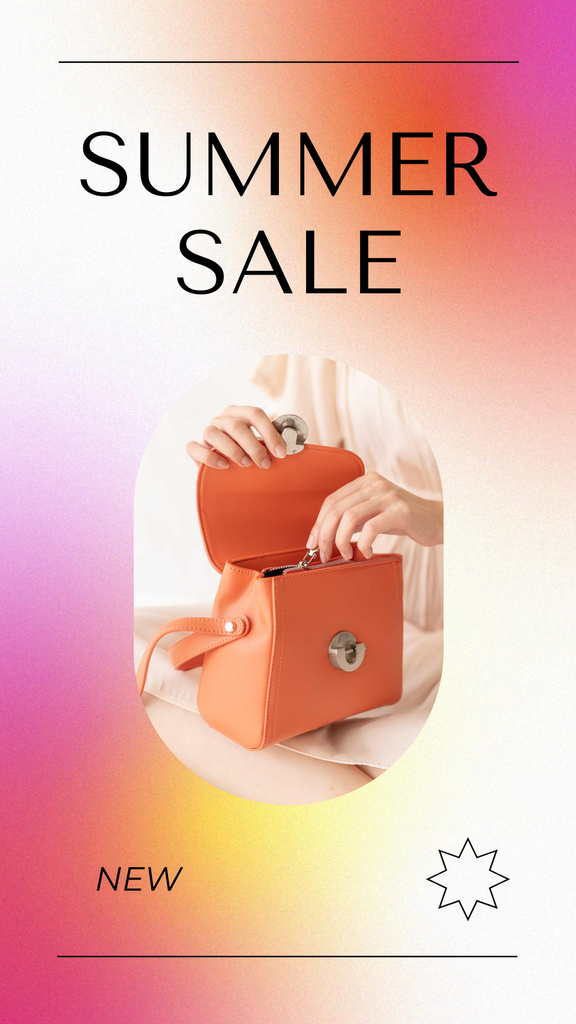 Summer Discount Promotion of Women's Bags Instagram Story Design Template