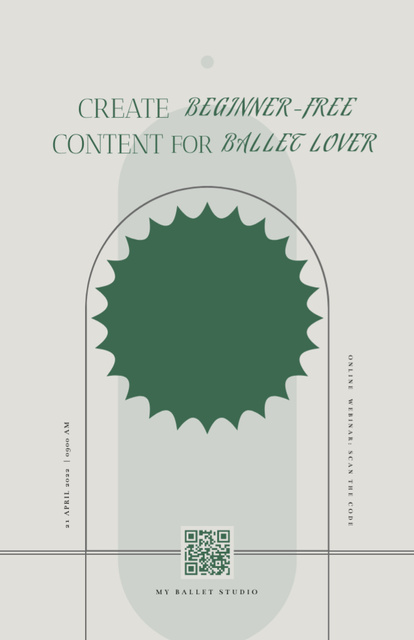 Ballet Studio Ad Flyer 5.5x8.5in – шаблон для дизайну