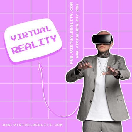 Virtual reality Instagram Design Template