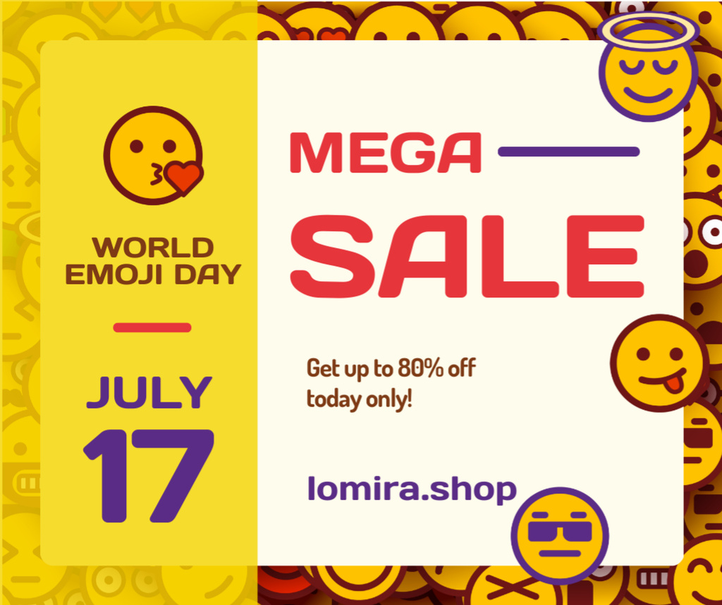 Platilla de diseño Sale Offer Funny Emoji Set Facebook