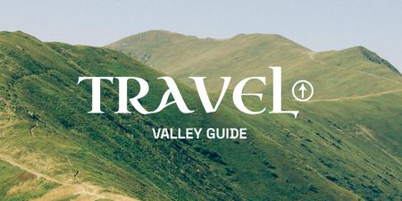 Travel Inspiration with Green Mountain Valleys Twitter Design Template