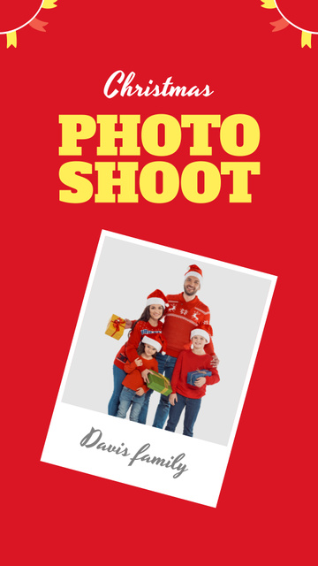 Offer of Cute Christmas Photoshoot Instagram Video Story – шаблон для дизайна