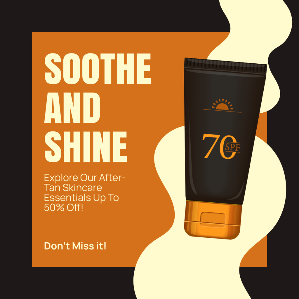Discount on After Sun Cosmetics Instagram AD – шаблон для дизайна