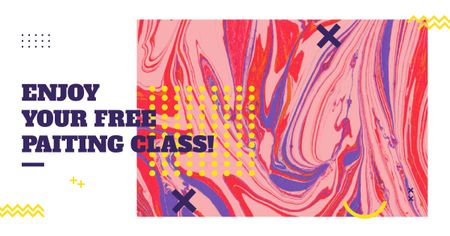Free painting class Offer Facebook AD Modelo de Design