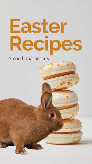 Designvorlage Easter Recipes with cookies and Bunny für Instagram Video Story