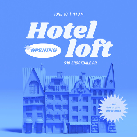 Ontwerpsjabloon van Instagram van Hotel Opening Announcement