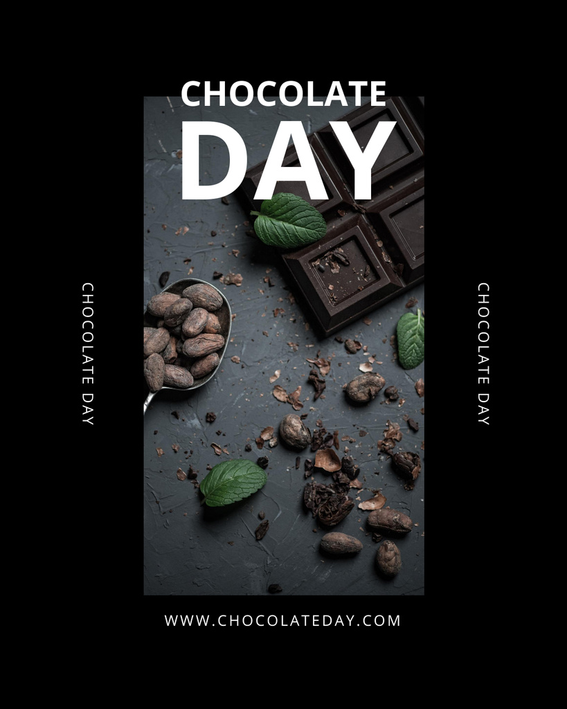 Lovely Chocolate Day Announcement Poster 16x20in Modelo de Design