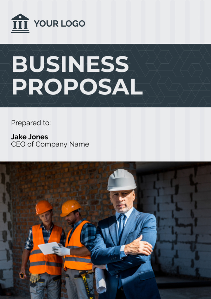 Real Estate and Construction Business Offer Proposal Šablona návrhu