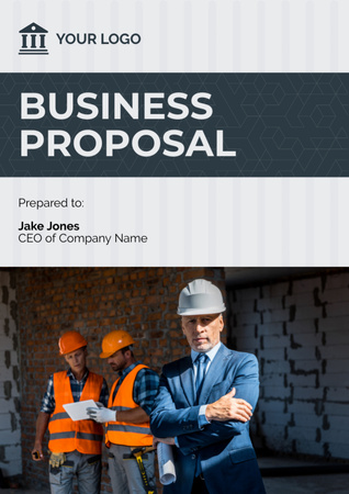 Modèle de visuel Real Estate and Construction Business - Proposal