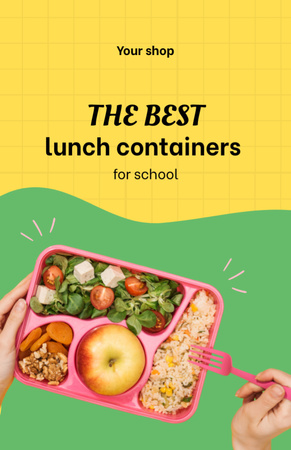 Customizable School Food In Containers Offer Online Flyer 5.5x8.5in tervezősablon