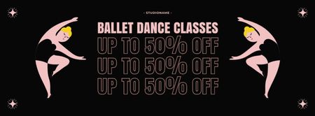 Discount Offer on Ballet Dance Classes Facebook cover Design Template
