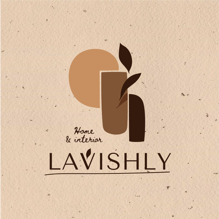 Lavish Home And Interior Decor Offer Logo Design Template