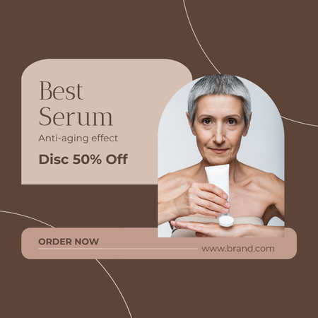 Best Serum With Anti-aging Effect Sale Offer Instagram Design Template