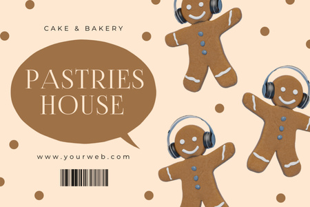 Gingermen Cookies Retail Label Design Template