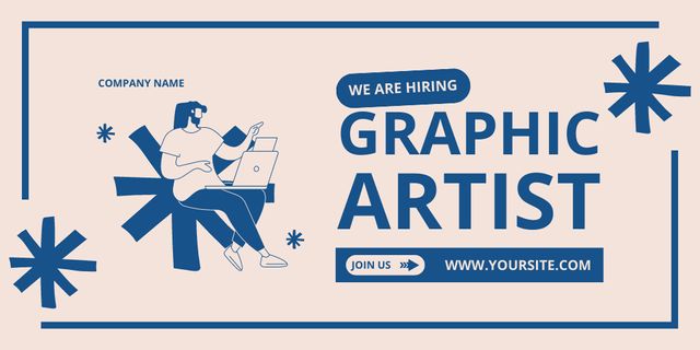 Announcement of Hiring Graphic Artist Twitter – шаблон для дизайна
