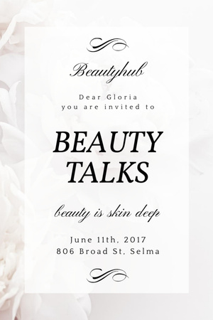 Beauty Event announcement on tender Spring Flowers Flyer 4x6in Design Template
