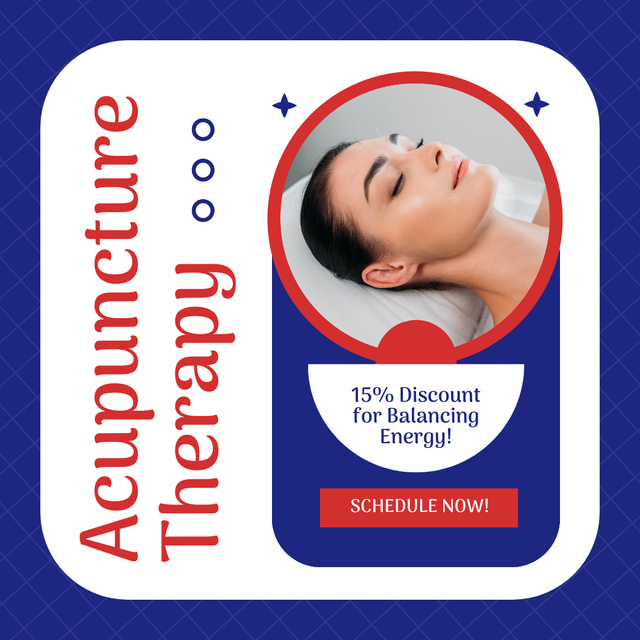 Acupuncture With Balancing Energy Discount Offer Instagram AD Πρότυπο σχεδίασης