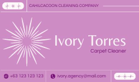 Plantilla de diseño de Carpet Cleaning Services Business card 
