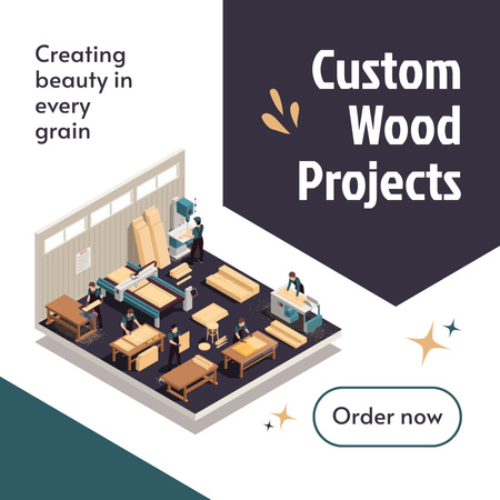 carpintaria e marcenaria Instagram Modelo de Design