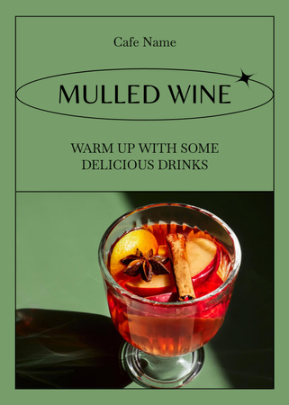 Designvorlage Winter Offer of Mulled Wine für Flayer
