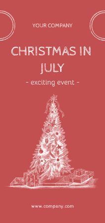  July Christmas Party Announcement Flyer DIN Large Design Template