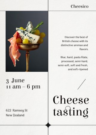 Cheese Tasting Announcement Invitation Tasarım Şablonu
