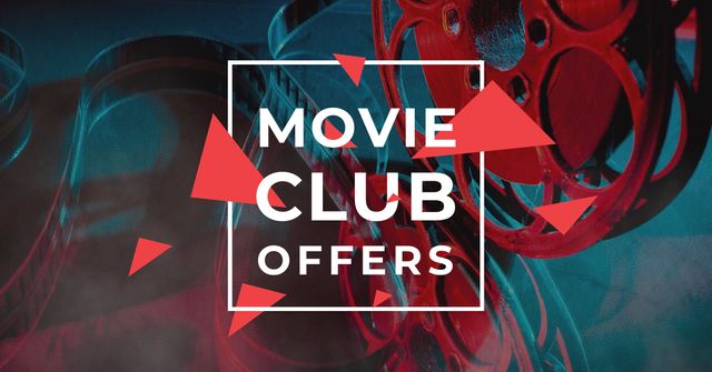 Movie Club Meeting Announcement Facebook ADデザインテンプレート