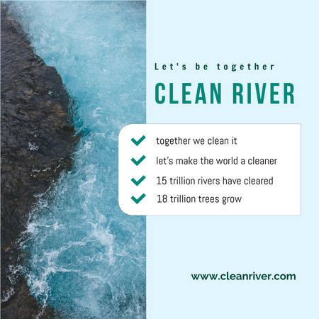 Clean Rivers Program Instagram Modelo de Design