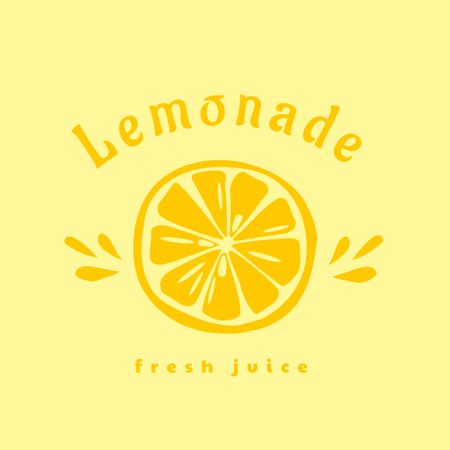 Ontwerpsjabloon van Logo van Lemonade Offer with Freshing Juice