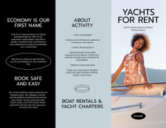 Yacht Rent Offer with Smiling Woman