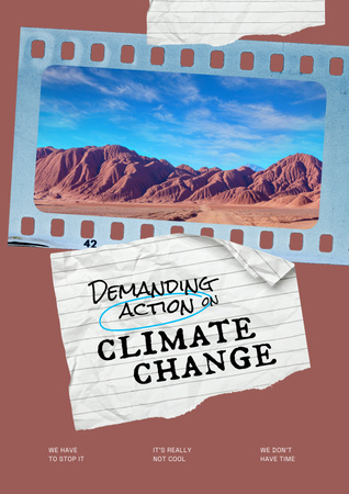 Climate Change Awareness Poster Design Template