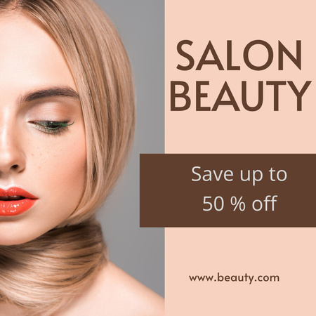 Discount Offer for Beauty Salon Services Instagram Šablona návrhu
