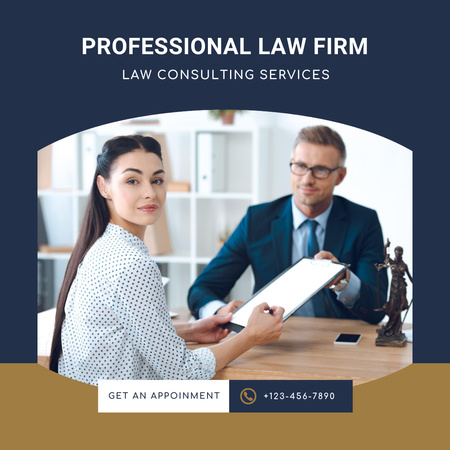 Legal Consulting Services Instagram Design Template
