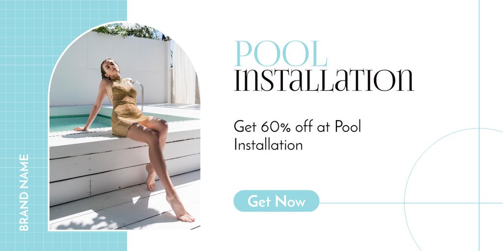 Offer of Discounts on Pool Installation Image tervezősablon