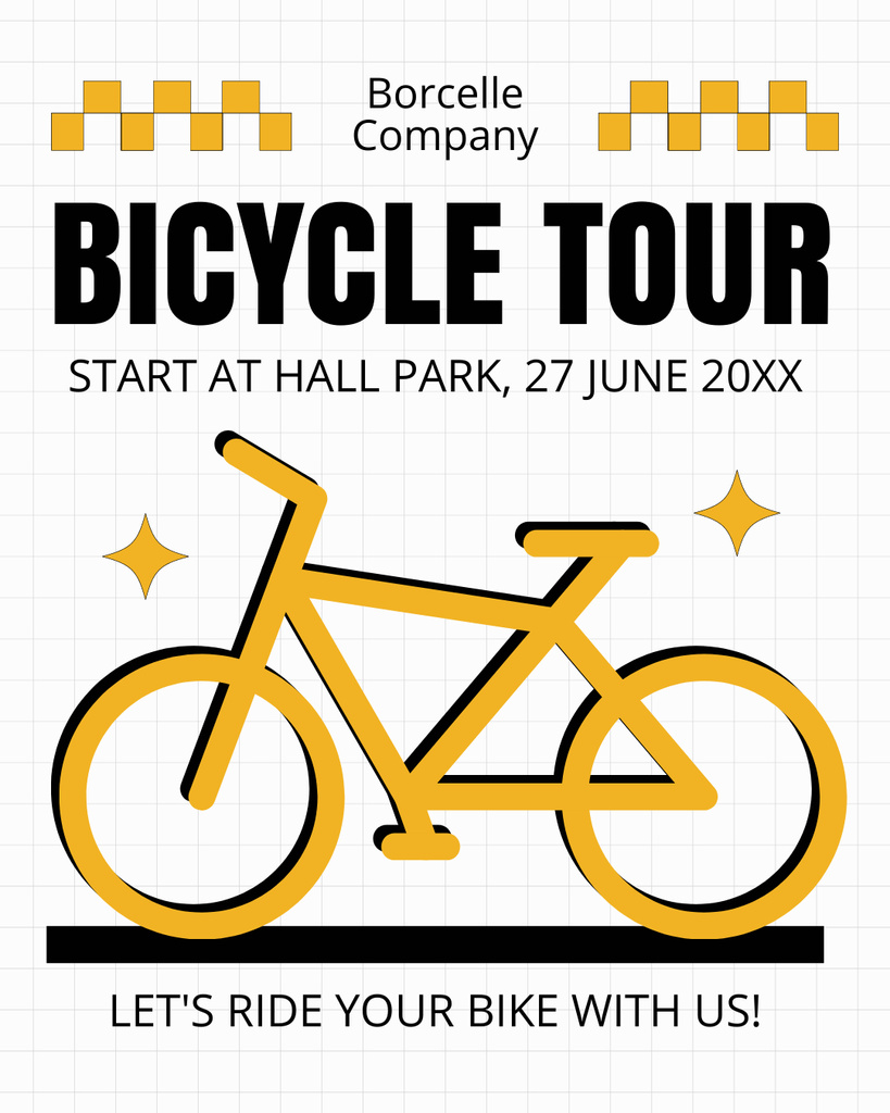 Sport Bicycle Tour Instagram Post Vertical Design Template