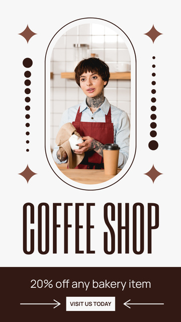 Flavorful Coffee And Bakery Items Deals Available Instagram Story Šablona návrhu