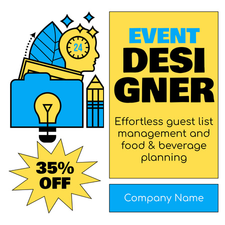Event Management and Planning Services Instagram AD Design Template