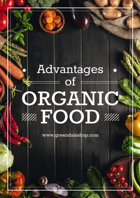 Advantages of organic food Poster tervezősablon