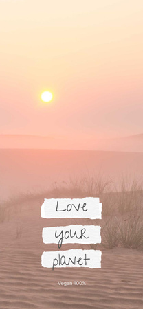 Plantilla de diseño de Eco Concept with Sun in Desert Snapchat Moment Filter 