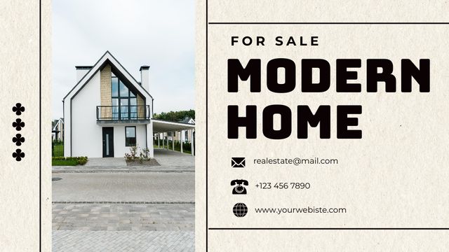 Blog Banner For Selling Modern Home Title Design Template
