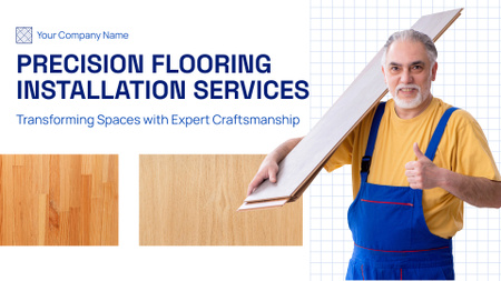 Template di design Offerta di servizi di installazione di pavimenti di precisione Presentation Wide