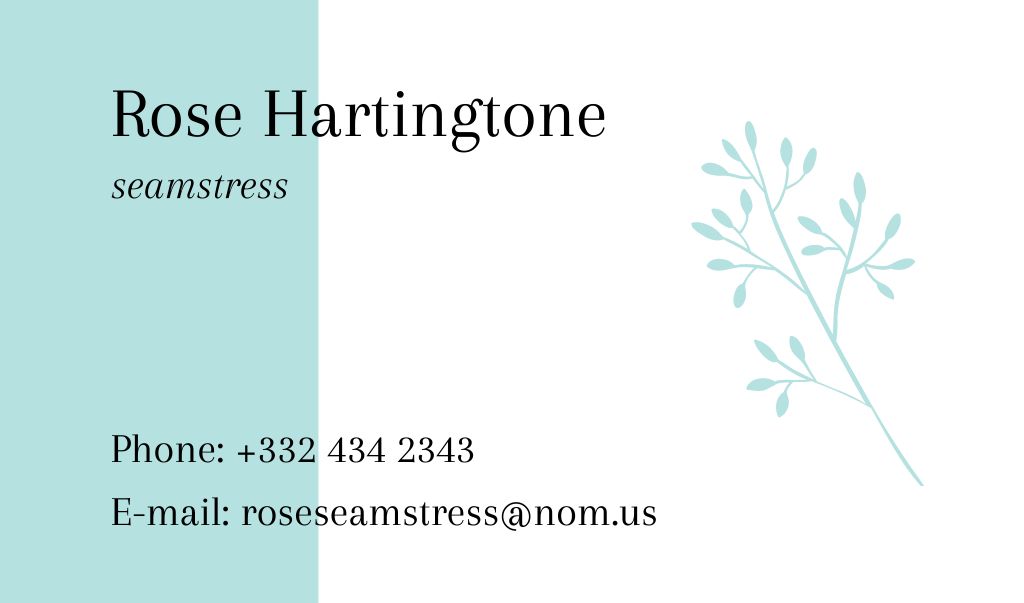 Seamstress Services Offer Business card Design Template