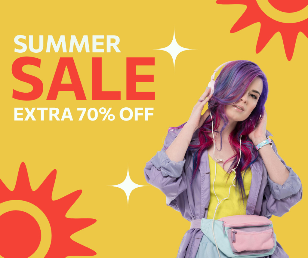 Ontwerpsjabloon van Facebook van Summer Fashion Sale for Women