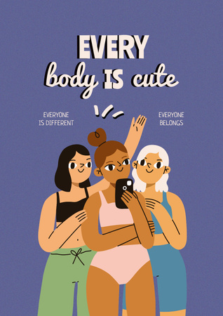 Modèle de visuel Phrase about Beauty of Diversity - Poster