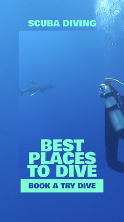 Template di design Annuncio di immersioni subacquee Instagram Video Story