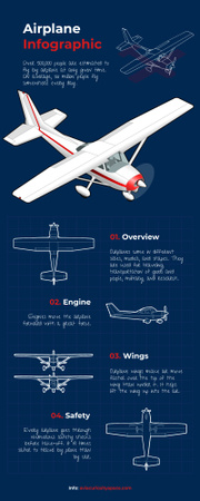 Vzdělávací infografika Struktura letadla Infographic Šablona návrhu
