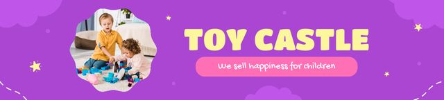 Sale of Toy Castle for Kids Ebay Store Billboard Šablona návrhu